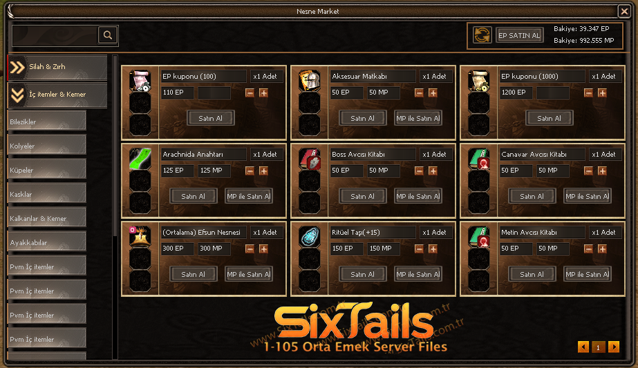 EP & MP Nesne Market Sistemi